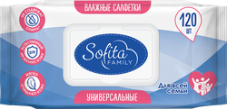 Салфетки влажные SOFITA универсальные, 120шт, картинка