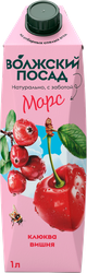 Морс ВОЛЖСКИЙ ПОСАД Брусника, морошка, черная смородина, 1л, вид