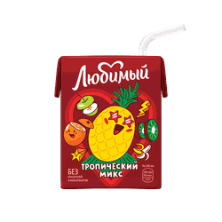 Напиток сокосодержащий ЛЮБИМЫЙ Тропический Микс, 0.2л, изображение