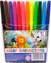 Набор фломастеров, 12 цветов, фотография