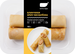 Блинчики КИТЫ ЕДЫ крем чиз варенка 180г, шт., крупный план