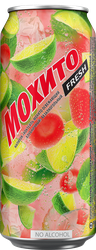 Коктейль безалкогольный Мохито Клубничный, 0.45л, изображение