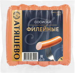 Сосиски АТЯШЕВО Филейные, 300г, детальное фото