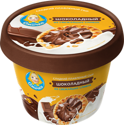 Сыр плавленый ОМИЧКА шоколадный, без змж, 230г, крупный план