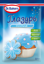 Глазурь DR.BAKERS Голубая, 90г, вид