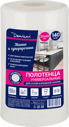 Полотенца универсальные DOMIANI Home and living, в рулоне, 140шт, вид