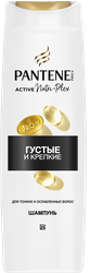 Шампунь для волос PANTENE Густые и крепкие, 300мл, крупный план