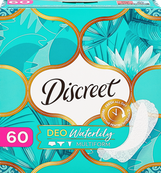 Прокладки ежедневные DISCREET Multiform Deo Water Lily, 60шт, крупный план