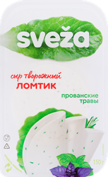 Сыр творожный SVEZA Белый ломтик Прованские травы 60%, без змж, 150г, изображение