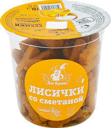 Гренки пшеничные ДОН КРУТОН Лисички со сметаной, 130г, картинка