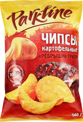 Чипсы картофельные ПАРКЛАЙН Ребрышки гриль, 140г, фото