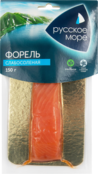 Форель слабосоленая РУССКОЕ МОРЕ филе-кусок, 150г, детальное фото