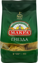 Макароны МАКFА Гнезда Феттуччини, 450г, крупный план