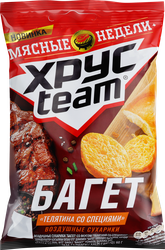 Сухарики пшеничные ХРУСTEAM со вкусом телятины со специями, 60г, фотография