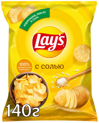 Чипсы картофельные LAY'S Натуральные, 140г, изображение