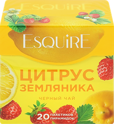 Чай черный ЕSQUIRE Цитрус и земляника, 20пир, детальное фото