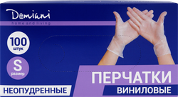 Перчатки виниловые ДОМИАНИ, 100шт, картинка