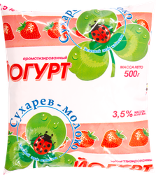 Йогурт питьевой ИЖМОЛОКО с ароматом земляника 3,5%, без змж, 500г, картинка