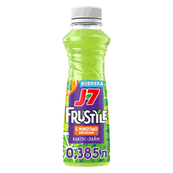 Напиток сокосодержащий J7 Frustyle из апельсинов, кактуса и лайма с мякотью, 0.385л, изображение