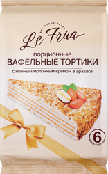 Тортики вафельные ЛЕ ФРУА с молочным кремом в арахисе, 145г, изображение