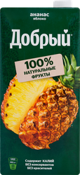 Нектар ДОБРЫЙ Ананас-яблоко, 2л, изображение
