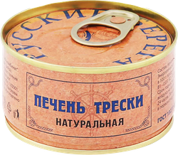 Печень тресковых РУССКИЕ БЕРЕГА натуральная, 120г, картинка