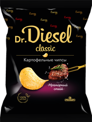 Чипсы картофельные DOCTOR DIESEL Мраморный стейк, 120г, детальное фото