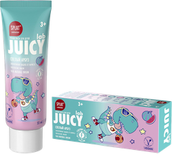 Зубная паста детская SPLAT Juicy Lab со фтором, со вкусом арбуз, с 3 лет, 55мл, крупный план