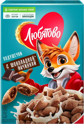 Готовый завтрак ЛЮБЯТОВО Подушечки с шоколадной начинкой, 220г, фотография