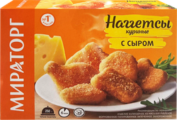 Наггетсы МИРАТОРГ Куриные с сыром, 250г, крупный план