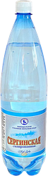 Вода минеральная СЕРГИНСКАЯ газированная, 1.5л, крупный план