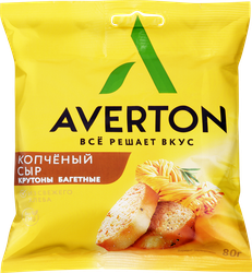 Сухарики багетные ЭВЕРТОН со вкусом копченого сыра, 80г, детальное фото