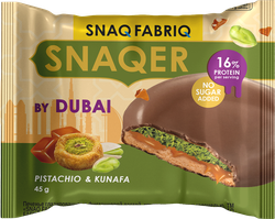 Печенье протеиновое SNAQ FABRIQ с фисташковой пастой с хрустящим тестом и карамелью, глазированное, 45г, изображение