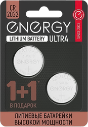 Батарейка литиевая ENERGY Ultra CR2032/2B, фотография
