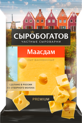 Сыр СЫРОБОГАТОВ Маасдам 45%, без змж, 180г, вид