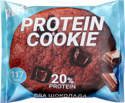 Печенье протеиновое РЕФИТ Два шоколада, 40г, вид