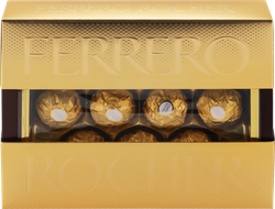 Конфеты FERRERO ROCHER из молочного шоколада с кремовой начинкой, 125г, вид