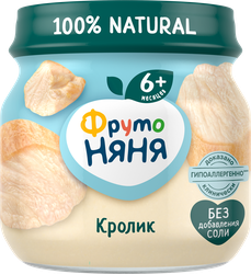 Пюре мясное ФРУТОНЯНЯ Кролик, с 6 месяцев, 80г, фотография