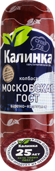 Колбаса копчено-вареная КАЛИНКА Московская ГОСТ, 300г, крупный план
