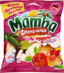 Мармелад жевательный MAMBA Фрумеладки Фрукты и йогурт, 72г, детальное фото