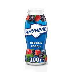 Напиток кисломолочный ИМУНЕЛЕ Лесные ягоды 1,2%, без змж, 100г, изображение