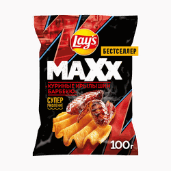 Чипсы картофельные LAY'S Махх Куриные крылышки барбекю, 100г, фото