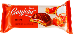 Десерт KONTI Бонжур с соленой карамелью, 220г, фото
