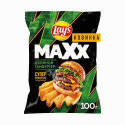 Чипсы картофельные LAY'S Махх Двойной гамбургер, 100г, картинка