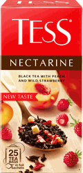 Чай черный TESS Nectarine с ароматом персика и земляники, 25пак, вид