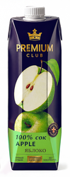 Сок PREMIUM CLUB Яблочный восстановленный, 1л, крупный план