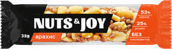 Батончик орехово-злаковый протеиновый NUTS&JOY Арахис, 35г, фотография
