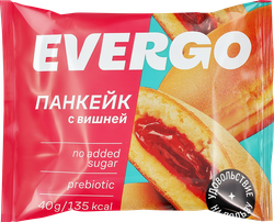 Панкейк протеиновый EVERGO с вишневой начинкой, 40г, крупный план