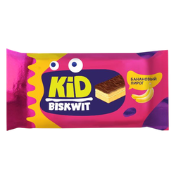 Пирожное бисквитное МЕРЕНДИНКА Kid Банановый пирог, 150г, крупный план