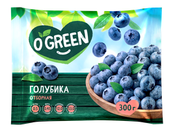 Голубика O`GREEN быстрозамороженная, 300г, крупный план